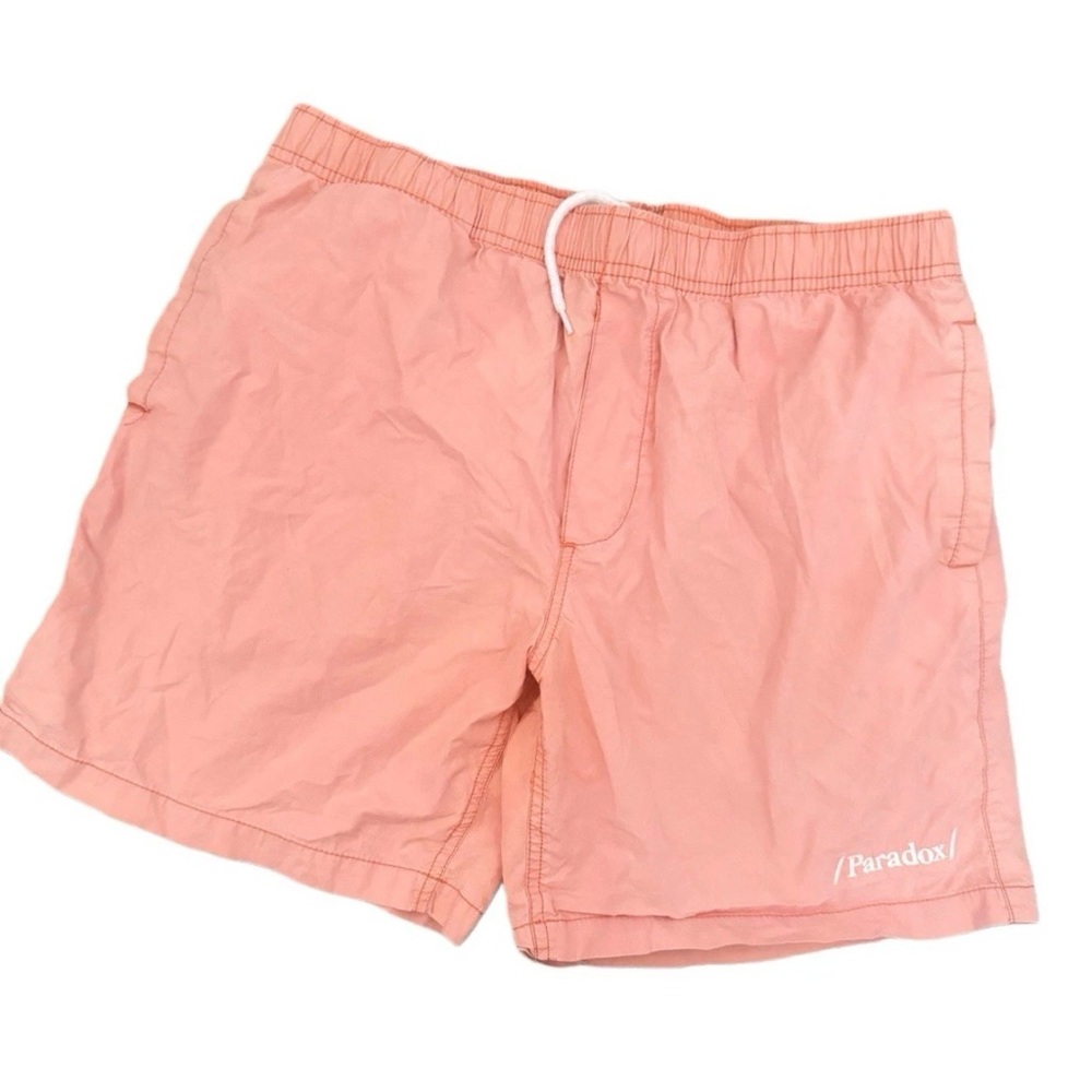 Men’s paradox salmon pink chubbies style shorts drawstring Sz medium